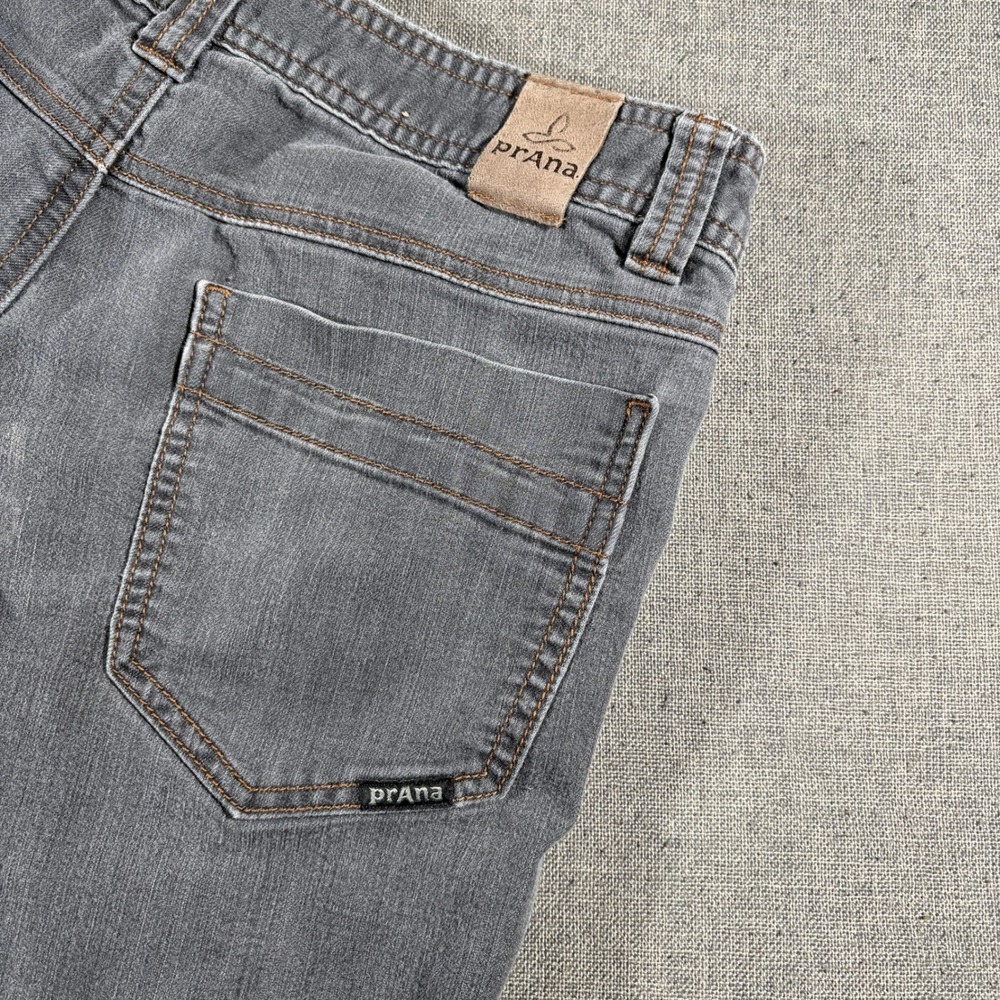 Prana Slim Fit Jeans Mens 30x30 Grey M4BD30315 Straight Leg Splatter Distressed